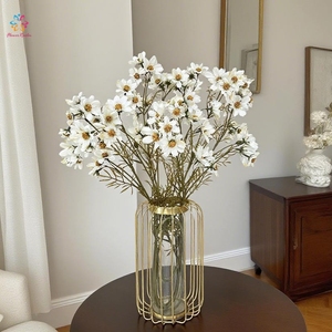 Fleur artificielle Cosmos de 80 cm, tige longue, <span class=keywords><strong>multi</strong></span>-têtes, fleurs sauvages en tissu avec bourgeons pour grand <span class=keywords><strong>vase</strong></span>, décoration intérieure - Product Image 4