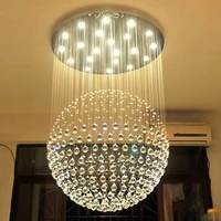 Lustre suspendu moderne en cristal pour hôtel, idéal pour les escaliers