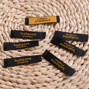 High Quality <strong>Customized</strong> Logos Brand <strong>Labels</strong> Woven Sewing on <strong>Jeans</strong> Hem <strong>Label</strong> Garment Part <strong>Labels</strong> for Clothing - Product Image 3