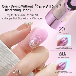 Máquina de Manicura Multifunción con Tiempo de Funcionamiento de 40-60 Minutos, Lámpara UV 2 en 1 de ABS, Temporizador Dual, Dispositivo Pulidor de Uñas Eléctrico Ligero - Product Image 4