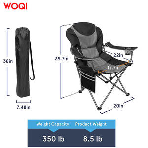 เก้าอี้พับแคมป์ปิ้ง Woqi พร้อมที่วางแก้วและกระเป๋าเก็บความเย็นสำหรับใช้งานกลางแจ้ง - Product Image 5
