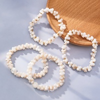 Conjunto de Joyería de Collar y Pulsera con Cuentas de Concha de Cauri en Acero Inoxidable, Estilo Bohemio de Playa para Vacaciones de Verano para Mujer