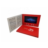 Lecteur de disque de brochure d'affichage à cristaux liquides de Digital d'écran de HD de 7 pouces avec l'impression pour la carte de voeux vidéo d'invitation