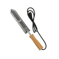 Nouveau Couteau Chauffant Électrique pour Miel (Type Z) en Acier Inoxydable avec Manche en Bois, Prise Europe/Amérique/Australie, pour Couper le Miel et la Cire