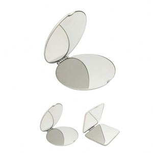 Small Round Metal Pocket Custom Logo Stainless Steel Frame Hand Held <b>Mirror</b> for Girl - Product Image 2
