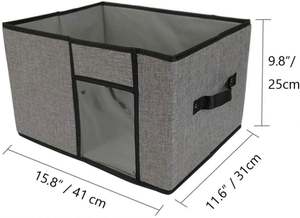 Raytop Fabric Storage Bins Clothes Kids Toy <b>Foldable</b> Underbed Storage Bag Storage Organizer <b>Box</b> With Lid - Product Image 5