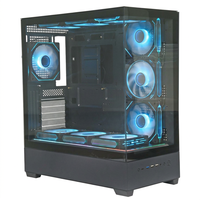 Boîtier d'ordinateur de jeu en verre trempé B1301, châssis de tour moyen ATX Micro-ATX Mini-ITX, armoire de bureau RGB