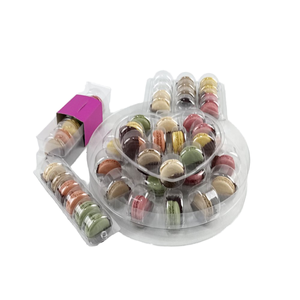 Şeffaf PET Plastik Kare Blister Makaron Tepsisi, 0,5 mm Kalınlığında, Özelleştirilebilir Boyut ve Kek Gıda Ambalajı için OEM/ODM Hizmeti - Product Image 2