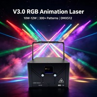 Laser Beam Animé Pleine Couleur 40W RGB avec Mélange de Couleurs, Galvanomètre, pour Scène, DJ, Club, Spectacle, Mariage, Discothèque, Fête, Entièrement en Aluminium