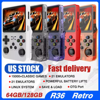 Konsol Game genggam Mini portabel, konsol Game genggam, Video Retro portabel, 128GB R36S PS K36 X6
