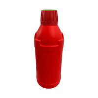 Bouteille de détergent vide cylindrique mate de 1000 ml en PEHD avec poignée latérale, vente en gros, logo personnalisé pour liquide de nettoyage et bouchon à vis