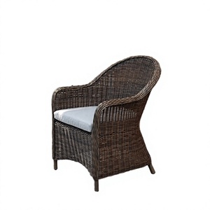 Chaise de loisirs moderne en rotin, résistante aux intempéries, pour jardin, hôtel, villa, parc, empilable, pour balcon et terrasse, imperméable - Product Image 3