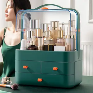 Sıcak satış taşınabilir makyaj organizatör plastik güzellik kozmetik kutusu depolama kozmetik için