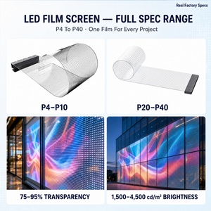 Écran LED en film haute transparence P6, 95% de transparence, film d'affichage LED ultra-fin pour mur-rideau en verre - Product Image 3