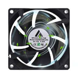 8020 Waterdichte Super Stille Borstelloze Dc Axiale Cooling Fan 12V 24V