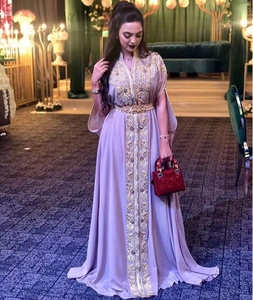 Vestido Largo de Diseñador Elegante con Cuentas de Cristal y Adornos de Piedras para Mujer, Ideal para Bodas/Fiestas - Product Image 4