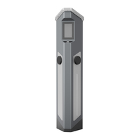 Borne de recharge AC double prise 22 kW pour véhicules électriques, station commerciale sur pied pour 2 voitures simultanément avec RFID 32A