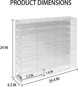 56 1/64 पैमाने पर डाई-कास्ट खिलौना कारों के लिए उच्च गुणवत्ता स्पष्ट ऐक्रेलिक डिस्प्ले रैक - Product Image 3