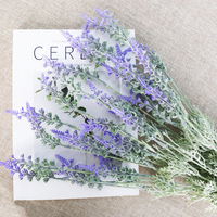 Buket bunga Lavender buatan untuk pernikahan, tanaman bunga Lavender buatan untuk dekorasi ruang pesta rumah