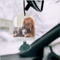 Feuilles de feutre pour sublimation, vente directe usine, désodorisant de voiture personnalisé motif mignon, accessoire de décoration intérieure unique