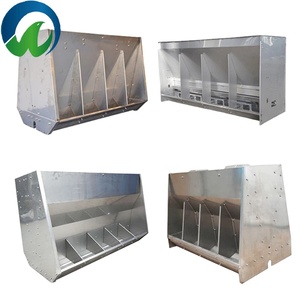 Thép không gỉ đôi khe vải máng ăn tự động cho lợn heo con trang trại động vật chăn nuôi gia cầm thiết bị - Product Image 2