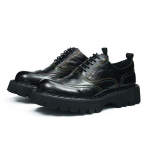 Chaussures montantes en cuir véritable sur mesure de conception luxueuse pour hommes 2025 nouveau modèle chaussures Oxford décontractées d'affaires - Product Image 5