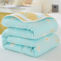 Couverture de luxe en gaze de coton pur de qualité supérieure, 6 couches, motif floral moderne et minimaliste, pour bébé, été, rafraîchissante, fine, taille Twin XL, vente en gros