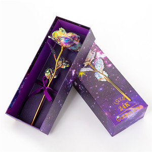 <span class=keywords><strong>Rosa</strong></span> de Cristal Artificial de Regalo para el Día de San Valentín Sevenstar, <span class=keywords><strong>Rosa</strong></span> Arcoíris, <span class=keywords><strong>Rosa</strong></span> Bañada en Oro de 24K, <span class=keywords><strong>Rosa</strong></span> con Lámina de Oro - Product Image 4