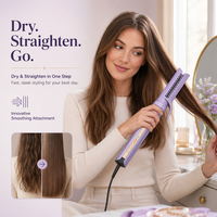 Sèche-cheveux professionnel 5-en-1 pour salon, moteur BLDC 1300W, arrêt automatique, têtes interchangeables, nettoyage automatique, 4 réglages de chaleur