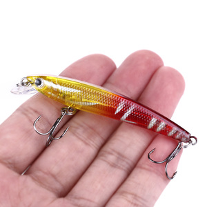 <span class=keywords><strong>Leurre</strong></span> de pêche Minnow dur de 7,5 cm et 5,6 g avec 6 hameçons #   Hameçons triples, leurres artificiels réalistes, appâts pour brochet et poisson-chat, matériel de pêche - Product Image 6