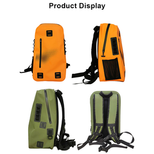 Sac à dos étanche Rolltop de grande capacité pour randonnée, pêche, sports nautiques en plein air, matériau PVC durable pour l'escalade - Product Image 2