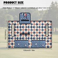 Housses de siège de voiturette de golf personnalisées, serviette de siège de voiturette de golf avec 4 poches avant, accessoires matelassés pliables avec poignée pour le rangement