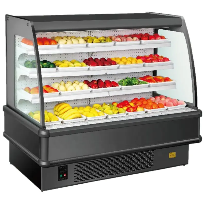 Half Height Beverage Fridge Supermarket Chiller Commercial Fruit Cooler Display Refrigerator
