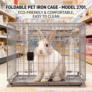 Cage pliable pour animaux de compagnie, modèle 2701, écologique, confortable et facile à nettoyer |   Pour chiens, chats, lapins, poulets, canards et oies - Product Image 5