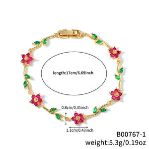 Pulsera Artesanal de Plata con Circonitas Cúbicas Multicolor, Inspirada en la Naturaleza, Hipoalergénica y Resistente al Deslustre - Product Image 6