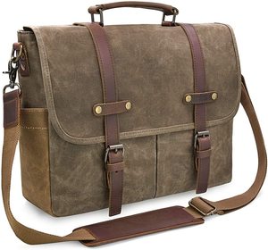 Borse a tracolla per Laptop in pelle <span class=keywords><strong>Messenger</strong></span> da uomo vecchie e Vintage personalizzate - Product Image 1