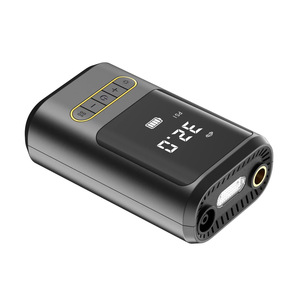 Gonfleur de pneus sans fil rechargeable compact - Mini <span class=keywords><strong>pompe</strong></span> à air portative avec affichage numérique certifiée CE pour voitures et véhicules électriques - Product Image 2