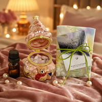 Diffuseur d'huiles essentielles en pierre, bougie parfumée en cire de soja, coffret cadeau de Noël, décoration parfumée pour les boutiques et les magasins