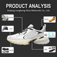 Chaussures de randonnée décontractées LongHeng personnalisables modèle 3383, semelle en Phylon TPR+TPU, épaisseur 2-5 mm - Prix usine