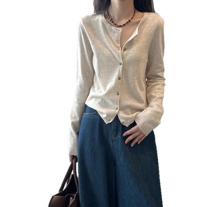 Nouveau cardigan tricoté rayé automne-hiver pour femme, pull fin à col rond et manches longues, design original et tendance - Product Image 5