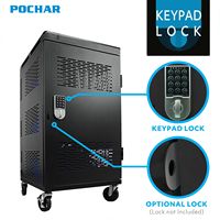 Armoire de recharge pour tablettes entièrement assemblée, 30 unités, avec serrure à clavier électronique pour école