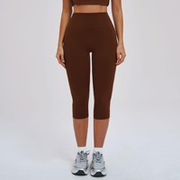 Legging Capri YIYI Ultra-Élastique pour Femme, Longueur Mollet, Effet Ventre Plat et Rehaussement des Fesses, Respirant, Idéal Yoga et Course à Pied