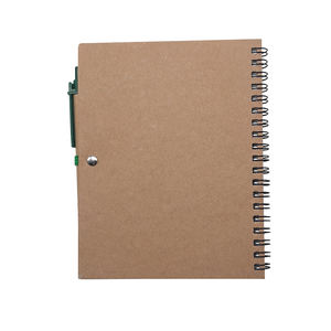 Carnet à spirales populaire A5 A4 écologique avec impression de logo personnalisé, couverture rigide en kraft et PP, avec stylo - Product Image 5