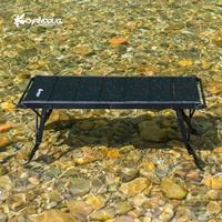 Table de camping CHANODUG, en plastique et acier, pliable, rangable, pour les voyages en plein air, le camping, les jeux de société, etc. Personnalisation disponible