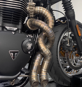 ท่อไอเสียทรงบิด สำหรับ <span class=keywords><strong>Triumph</strong></span> <span class=keywords><strong>BOBBER</strong></span> 1200 - Product Image 3