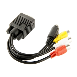 อะแดปเตอร์<span class=keywords><strong>สาย</strong></span>แปลง VGA เป็น S-Video <span class=keywords><strong>AV</strong></span> RCA TV พร้อมสายสัญญาณเสียง 2 เส้น - Product Image 3