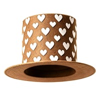 Chapeau haut de forme à imprimé cœurs pour hommes et femmes, chapeau de fête coloré à large bord, chapeau de costume amusant pour événements de carnaval et Halloween