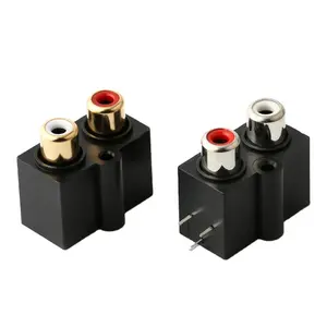 Conector RCA chapado en oro de doble canal RCA Jack 1,7mm Phono RCA conector jack