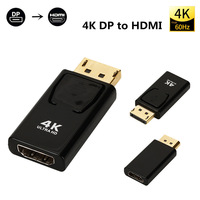 4K DP HDTV convertidor DisplayPort DP macho HD hembra adaptador conector Video Audio enchufe interruptor para ordenador TV portátil DC OTP