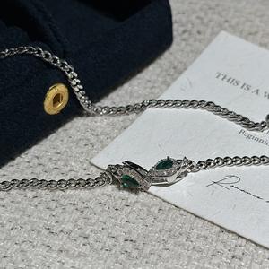 S925 Pure Silver Retro New Chinese Style Luxury National Green Top Bead Water Foam Jade Chalcedony <b>Small</b> Buddha <b>Pendant</b> <b>Necklace</b> - Product Image 1